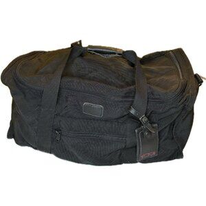 Vintage Tumi Ballistic Nylon Duffel Overnight Travel Bag Leather 21x11 USA
